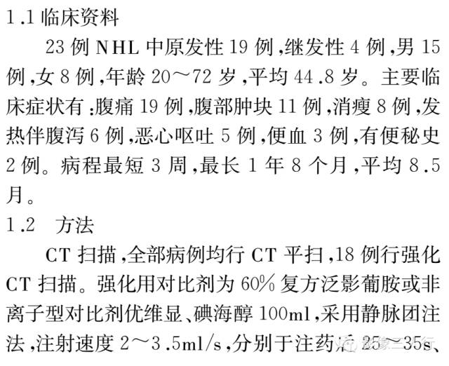 胃肠道非霍奇金淋巴瘤的分布与CT诊断