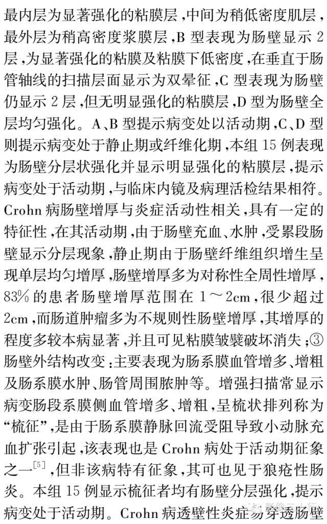 Crohn病的多层螺旋CT小肠造影征象分析