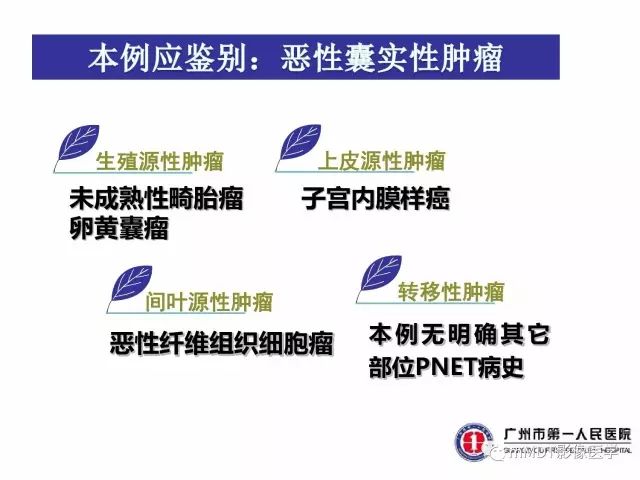 【病例】卵巢PNET1例CT及MR