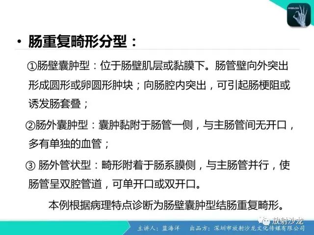 【病例】肠囊肿型重复畸形1例CT