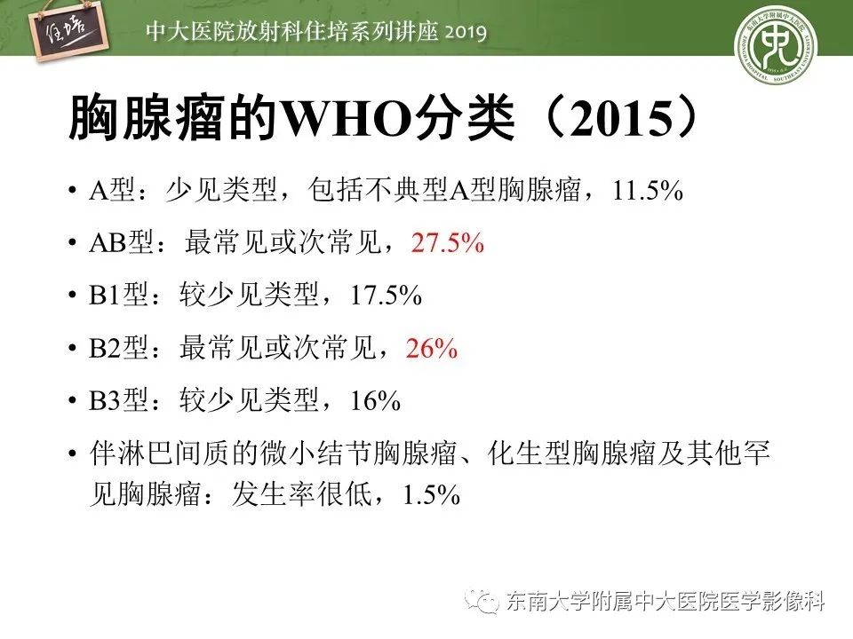 【PPT】胸腺上皮性肿瘤的影像诊断及鉴别