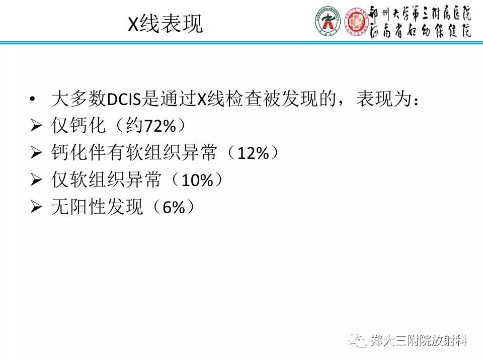 【PPT】乳腺导管内癌的X线表现
