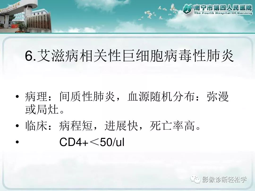 【PPT】艾滋病相关性胸部影像学表现