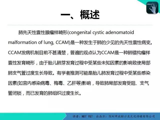 【病例】肺先天性囊性腺瘤样畸形1例CT